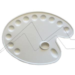 TALENS OVAL PLASTIC MIXING DISH WITH 11 WELLS