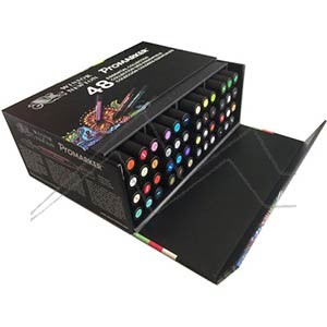 WINSOR & NEWTON PROMARKER ESSENTIAL COLLECTION SET OF 48 ESSENTIAL COLOURS MARKERS