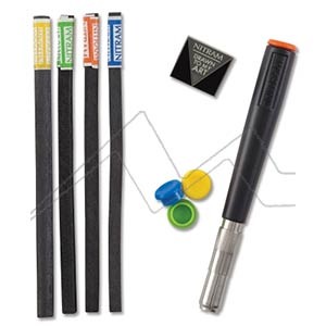 NITRAM STYLUS BOX WITH STAINLESS STEEL CHARCOAL HOLDER + 4 ASSORTED CHARCOAL STICKS