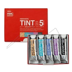 HOLBEIN DESIGNER TINT WATERCOLOR BOX SET OF 5 X 15 ML TUBES