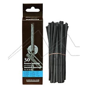 SENNELIER BOX SET OF 30 ASSORTED NATURAL CHARCOALS
