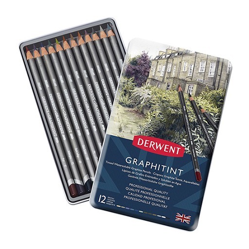 DERWENT GRAPHITINT SCATOLA METALLO 12 MATITE