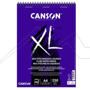 CANSON XL FLUID MIXED MEDIA BLOCK FÜR FLÜSSIGTECHNIKEN 250 G