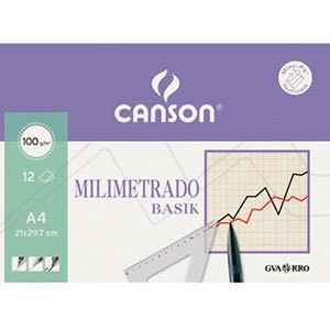 CANSON GUARRO BASIK MILLIMETERPAPIER MINI-PACK 100 G