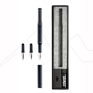 INDIGRAPH DRAWING SET WITH FOUNTAIN PEN WITH STEEL NIB + 2 EXTRA STEEL NIBS