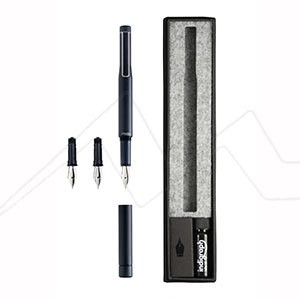 INDIGRAPH CALLIGRAPHY SET OF FOUNTAIN PEN WITH 3 STEEL NIBS