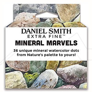 DANIEL SMITH MINERAL MARVELS DOT CARDS AQUARELL FARBMUSTER SET 36 MINERAL FARBEN