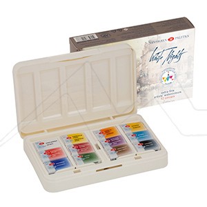 ST PETERSBURG WHITE NIGHTS WATERCOLOUR PLASTIC BOX - IWS GLOBAL COLLABORATION - SET OF 12 FULL PANS