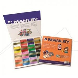 MANLEY CASE SET OF 192 CRAYONS IN 16 DIFFERENT COLOURS