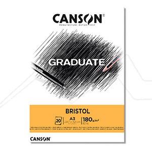 CANSON GRADUATE BRISTOL BLOCK EXTRA WEISS 180 G