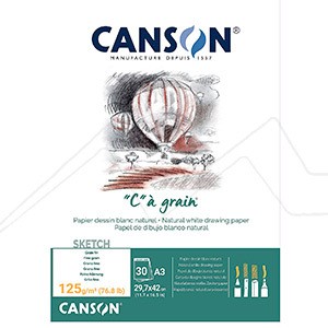 CANSON C A GRAIN WHITE GLUED PAD