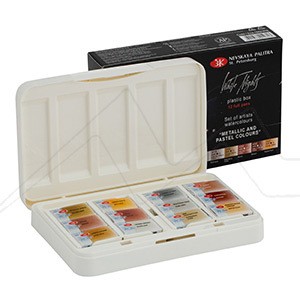ST PETERSBURG WHITE NIGHTS WATERCOLOUR BOX - METAL & PASTEL COLOURS LIMITED EDITION - SET OF 12 PANS