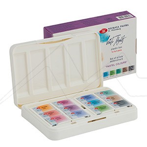 ST PETERSBURG WHITE NIGHTS WATERCOLOUR BOX - PASTEL COLOURS LIMITED EDITION - SET OF 12 WHOLE PANS