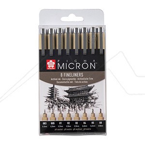 Sakura Pigma Micron Fineliners Black Ink Various Sizes - THE PAINTBOX