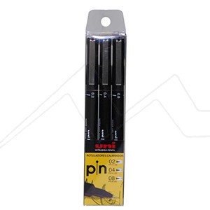Uni : Pin Waterproof Lightfast Drawing Pen : Set of 8 : Handwriting Set
