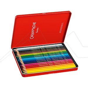 CARAN D´ACHE SUPRACOLOR SOFT ASSORTED WATER-SOLUBLE PENCILS METAL TINS