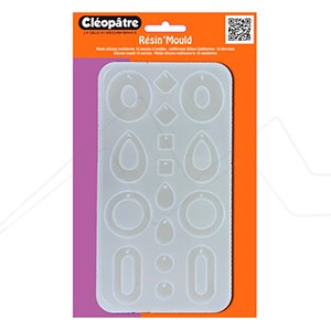 CLEOPATRE SILICONE MOULD FOR RESIN MULTI SHAPES 16 EARRINGS
