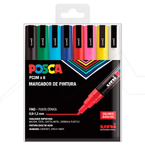 POSCA Marker Pen PC-3M - Full Range 27 Pen Set - All Colours