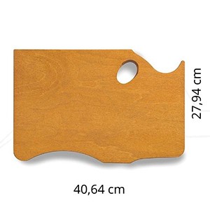 NEW WAVE HIGHLAND ARTIST PALETTE - NATURAL STAIN WOOD - FOR RIGHTY