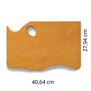 NEW WAVE HIGHLAND ARTIST PALETTE - NATURAL STAIN WOOD - FOR LEFTY