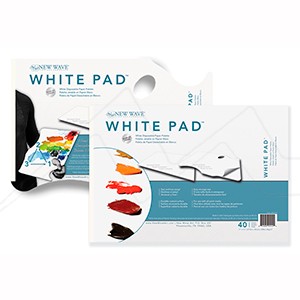 NEW WAVE WHITE PAD PAPER PALETTE - 40 SHEETS
