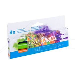 ECOLINE DUOTIP MARKER SET WITH WATER-BASED INK 3 COLOURS