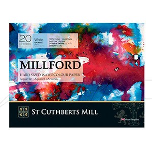 MILLFORD WATERCOLOUR PAPER PAD 100% COTTON 300 G 4-SIDE GLUED