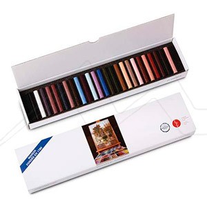 GIRAULT CARDBOARD BOX WITH 25 PASTELS FOR PORTRAIT - RUBÉN BELLOSO SELECTION