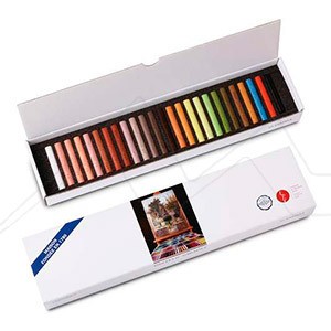 GIRAULT CARDBOARD BOX WITH 25 PASTELS PORTRAIT SELECTION