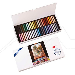 GIRAULT CARDBOARD BOX WITH 50 PASTELS PATRICE BOURDIN SELECTION - PAYSAGE DE NEIGE