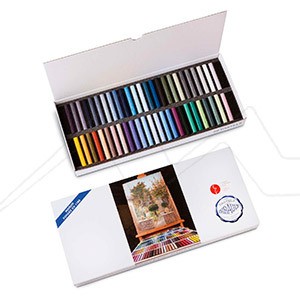 GIRAULT CARDBOARD BOX WITH 50 PASTELS CATHERINE HUTTER SELECTION - RIVAGES
