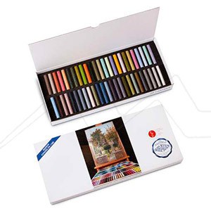 GIRAULT CARDBOARD BOX WITH 50 PASTELS RICHARD MC KINLEY SELECTION - NEUTRAL AND FRIENDS