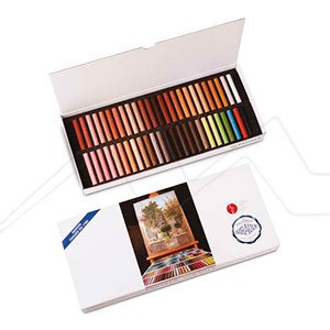GIRAULT CARDBOARD BOX WITH 50 PASTELS PORTRAIT SELECTION