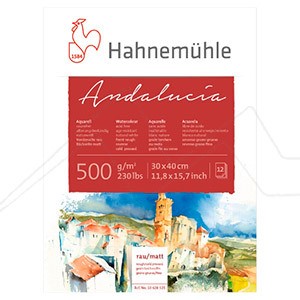 HAHNEMÜHLE ANDALUCIA WATERCOLOUR PAPER PAD 500 G