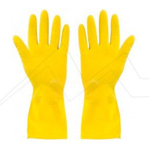 MAKO YELLOW LATEX CLEANING GLOVES - OUTLET