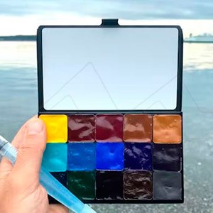ART TOOLKIT FOLIO PALETTE WITH 15 DOUBLE PANS