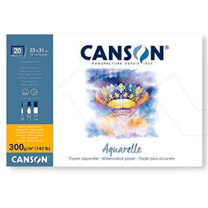 CANSON AQUARELLE PAD 300 G 60% COTTON