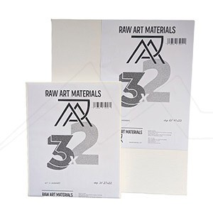 RAW ART MATERIALS 3-PACK ACADEMY STUDIO STRETCHER BARS ECO COTTON-POLYESTER OIL/ACRYLIC PRIMER
