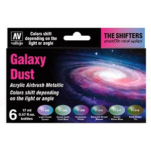 VALLEJO THE SHIFTERS GALAXY DUST SET OF 6 COLOURS FOR MODELS & MINIATURES 77092