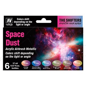 VALLEJO THE SHIFTERS SPACE DUST SET OF 6 COLOURS FOR MODELS & MINIATURES 77091