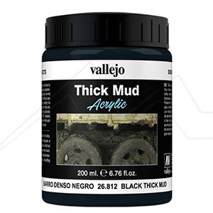 VALLEJO DIORAMA EFFECTS BLACK THICK MUD FOR MODELS & MINIATURES 26812