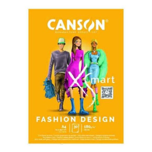 CANSON XSMART FASHION DESIGN BLOCK 180 G