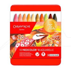 Caran d'Ache Neocolor II Water-Soluble Crayons 10 Set