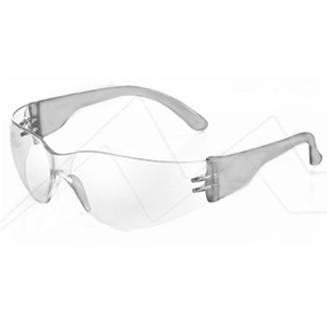 ANTI SCRATCH SAFETY GOGGLES WIDE TRANSPARENT TEMPLE - OUTLET