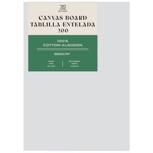RAW ART MATERIALS CANVAS BOARD 100% COTTON EXTRA FINE TEXTURE UNIVERSAL PRIMED 280 G SERIES 200