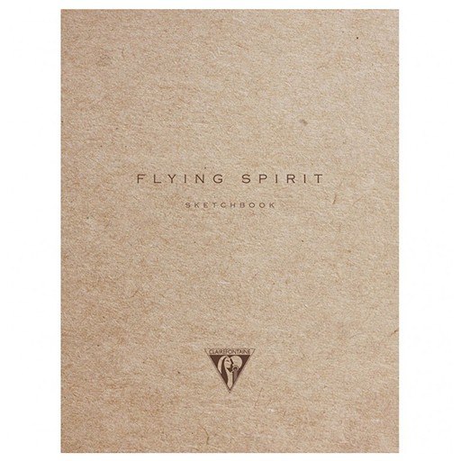 CLAIREFONTAINE FLYING SPIRIT SKETCHBOOK SOFT COVER STITCHED BINDING BEIGE PAPER 90 G