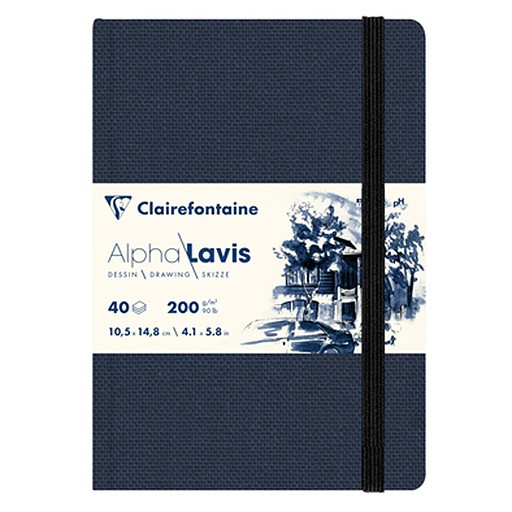 CLAIREFONTAINE NOTEBOOK ALPHA LAVIS NATURAL WHITE PAPER 200 G HARDCOVER