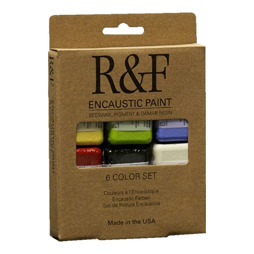 R&F ENCAUSTIC PAINT INTRODUCTORY SET OF 6 X 40 ML CAKES