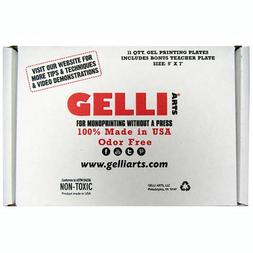 GELLI ARTS CLASS PACK OF 11 RECTANGULAR PLATES FOR PRINTING