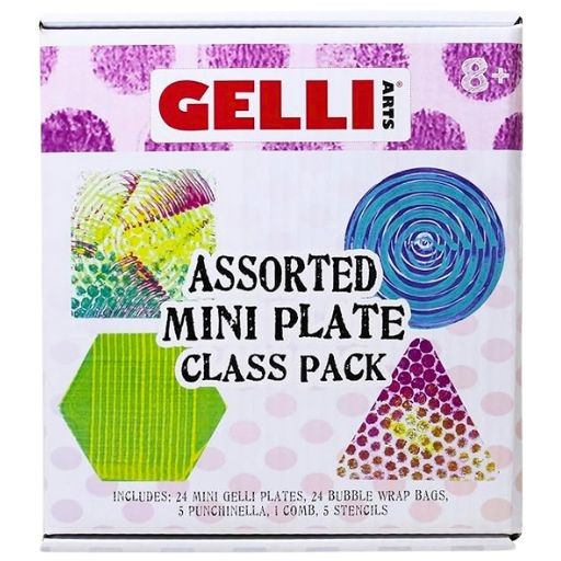 GELLI ARTS ASSORTED CLASS PACK OF 24 MINI PLATES